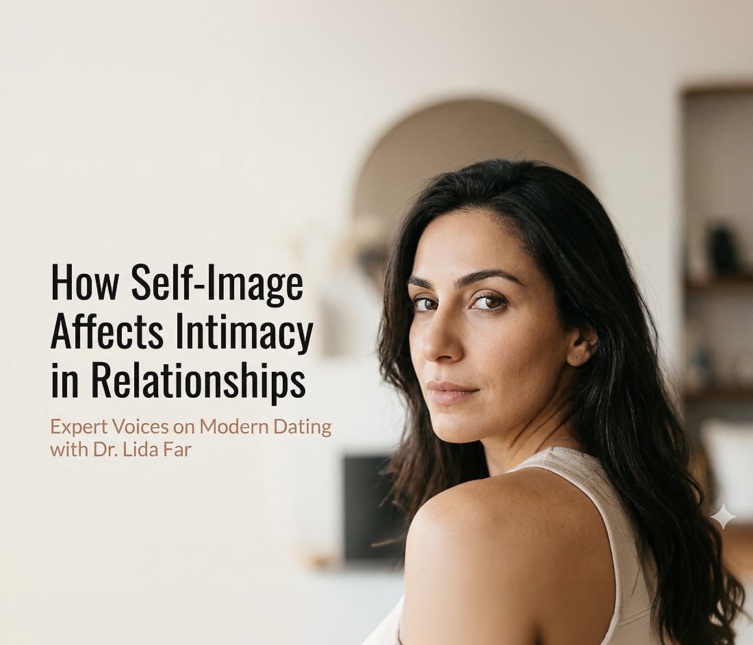 Featured image for “How Self-Image Affects Intimacy in Relationships” showing a soft, confident portrait with warm neutral tones that reflect self-image, connection, and emotional intimacy.